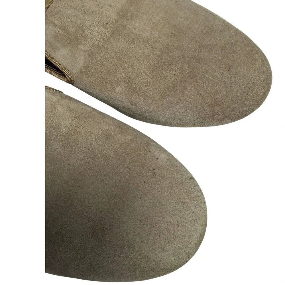 Birdies Starling Loafers Women 7.5 Tan‎ Taupe Suede Quilted Comfort Flat Shoes